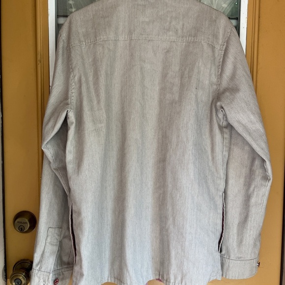 Nixon Men's Striped Gray Shirt Jacket - Picture 7 of 13
